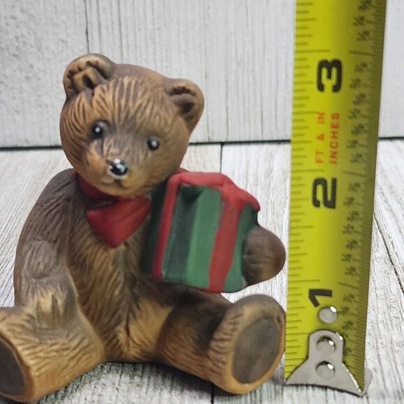 Vintage Flambro Porcelain Christmas Holiday Bears Figurine - Set Of 4 - Picture 9 of 10